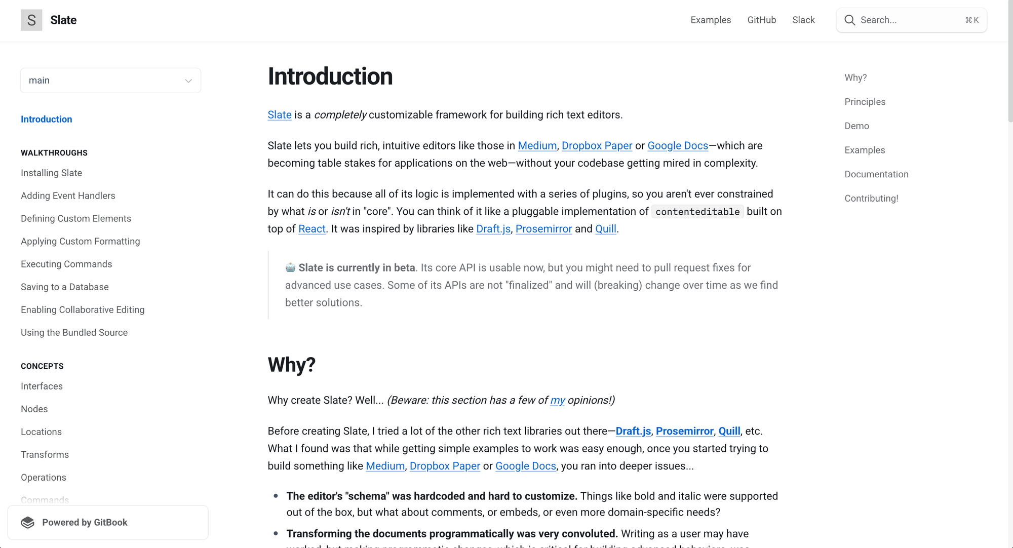 Slate docs powered by Gitbook.