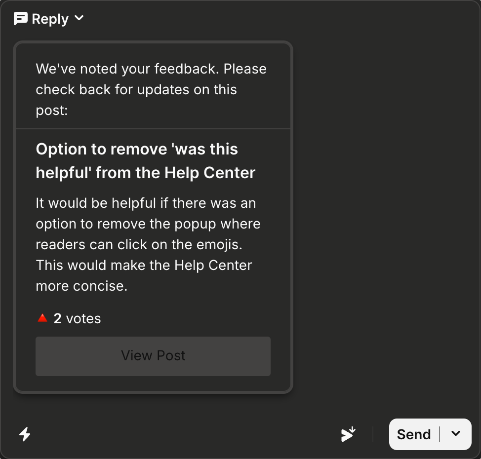 Featurebase Intercom integration prompts.