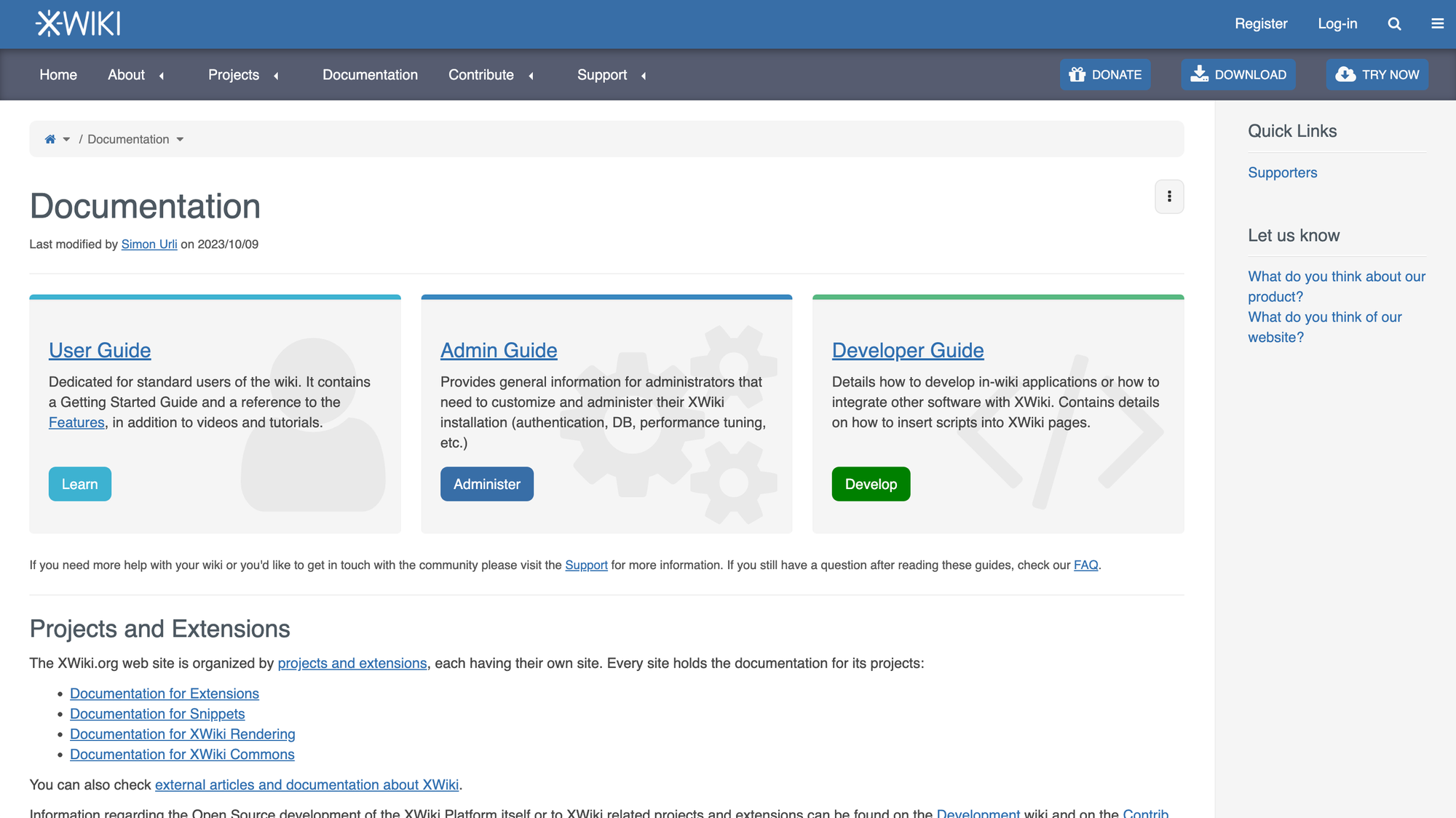 XWiki documentation.