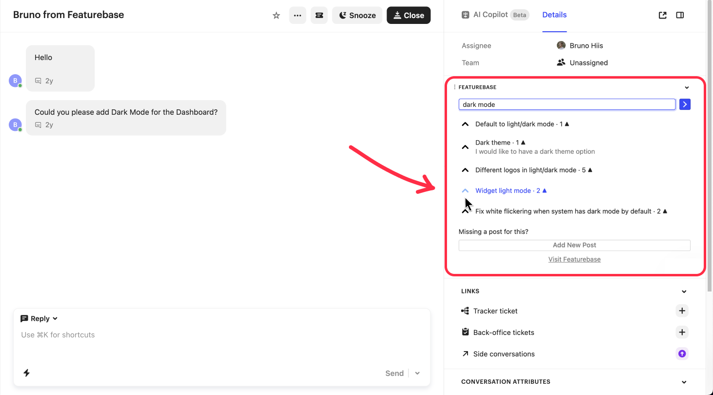 Click on the vote button to add the user as an upvoter and keep them in the loop.