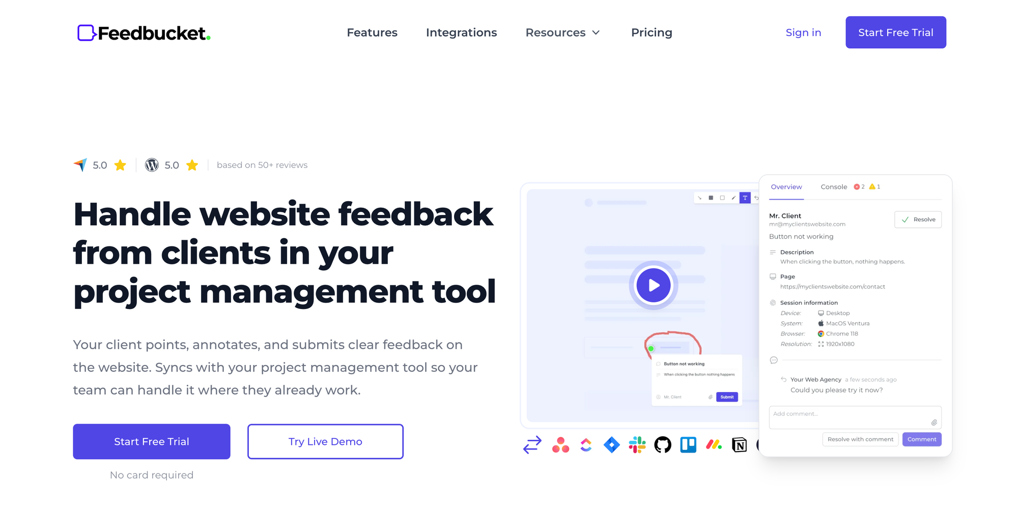 Feedbucket is a marker.io alternative