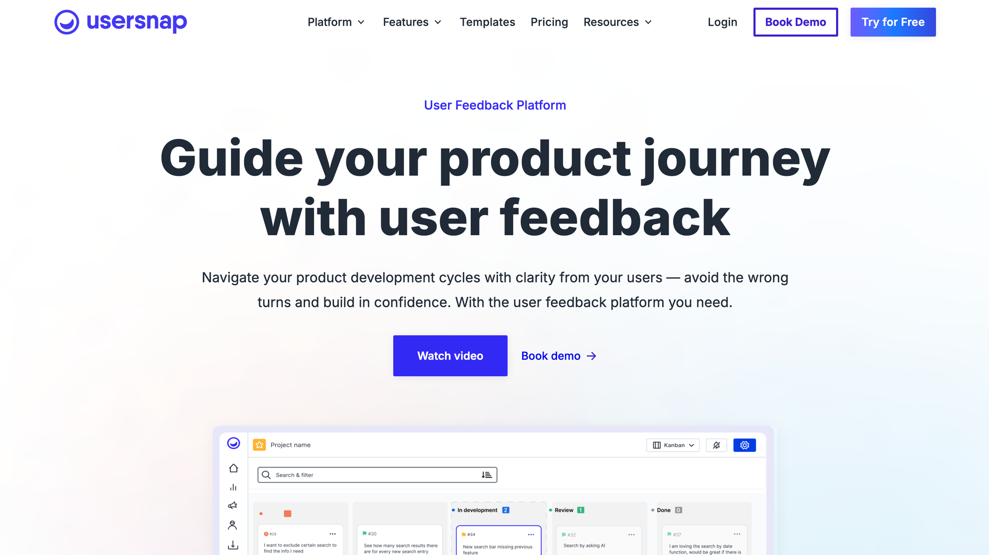 Website feedback tool: Usersnap