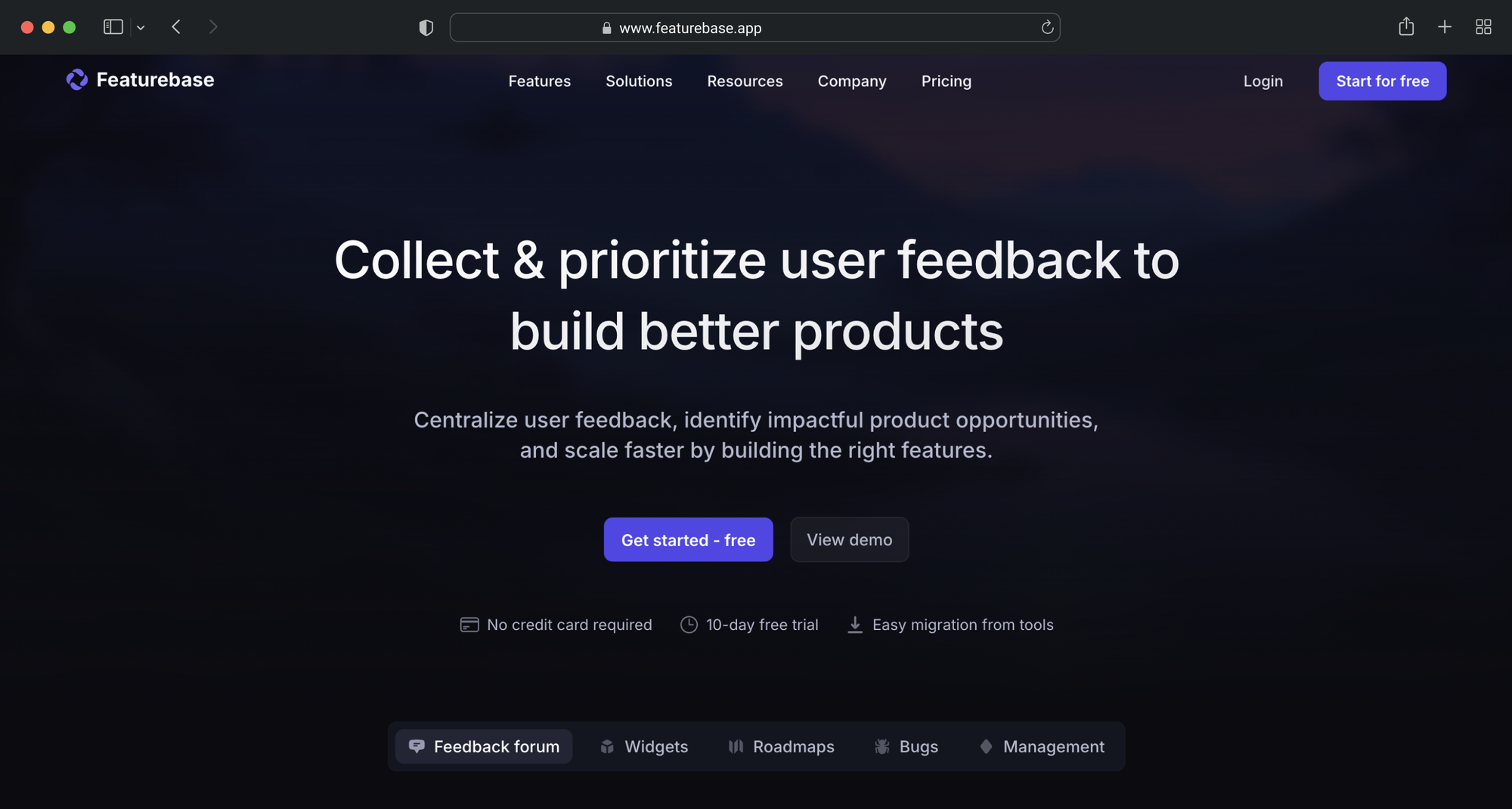 Featurebase is a modern feedback tool.