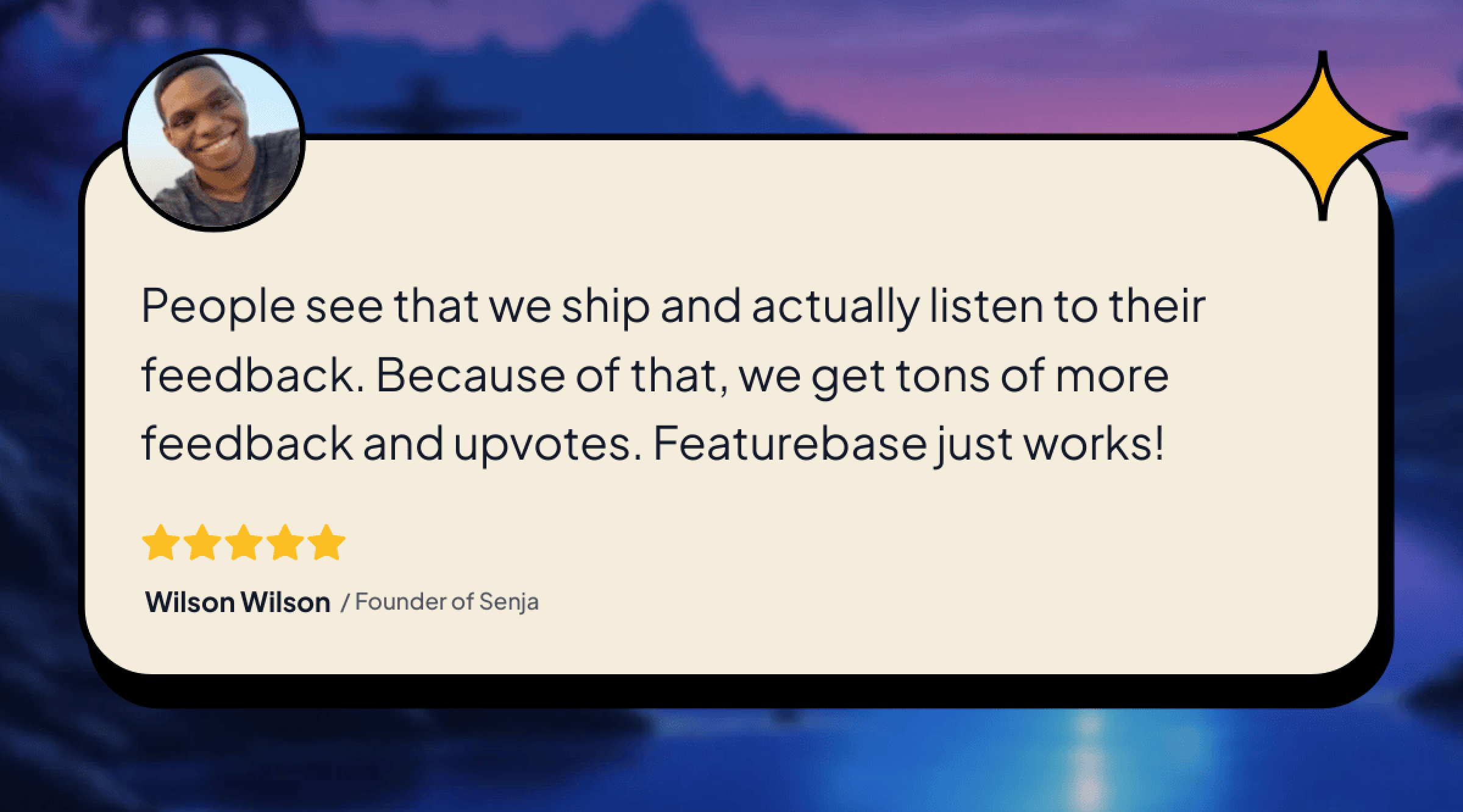 Testimonial about Featurebase's changelogs.