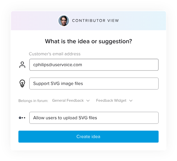 UserVoice's feedback widget.