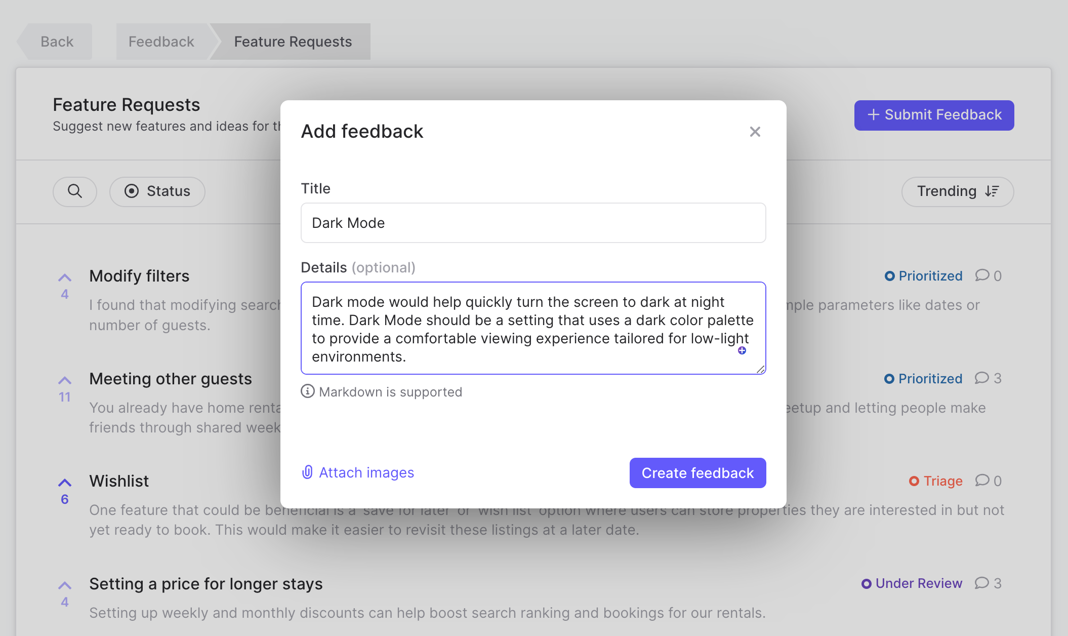 Rapidr website feedback widget.