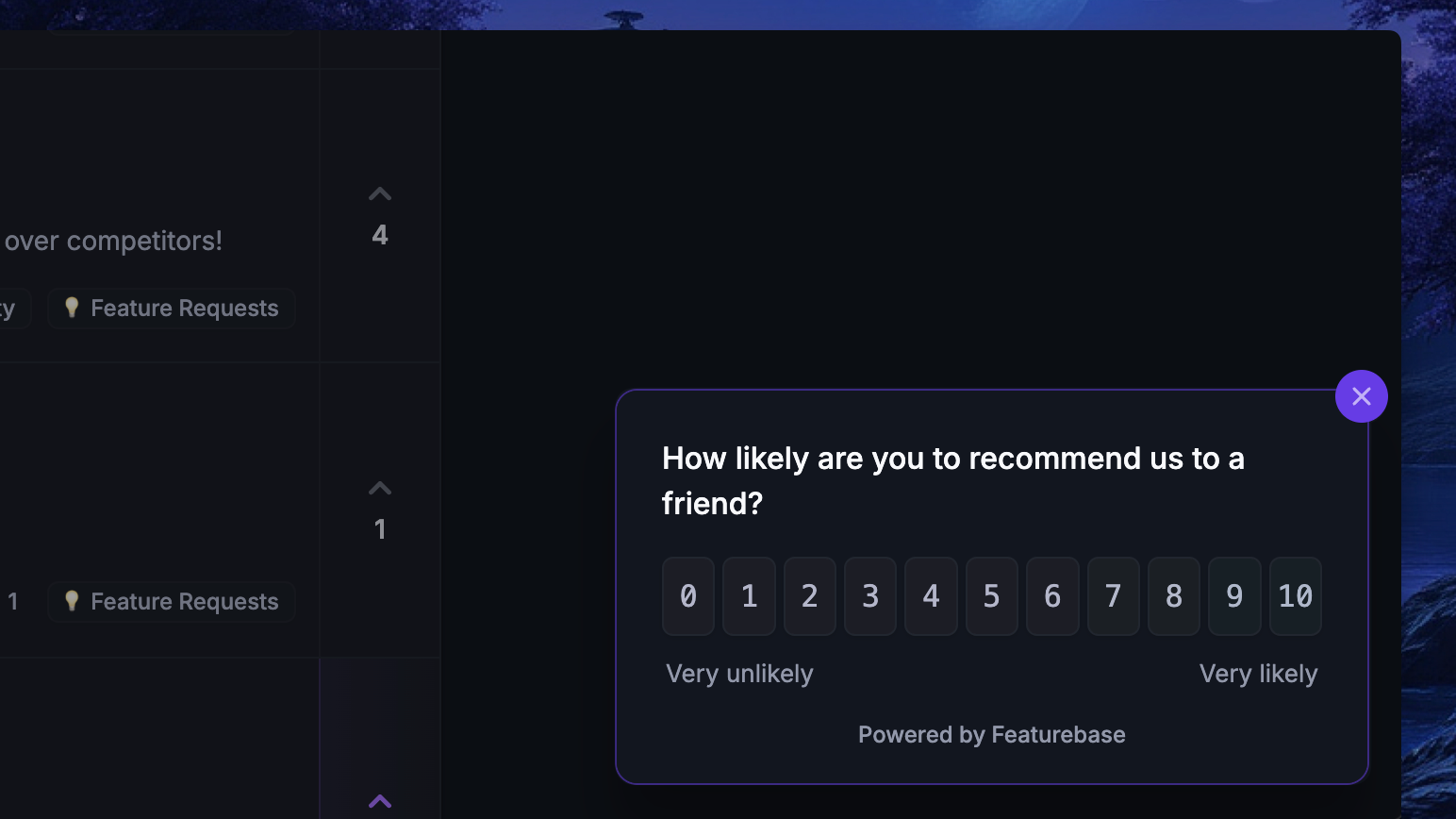 NPS surveys in Featurebase