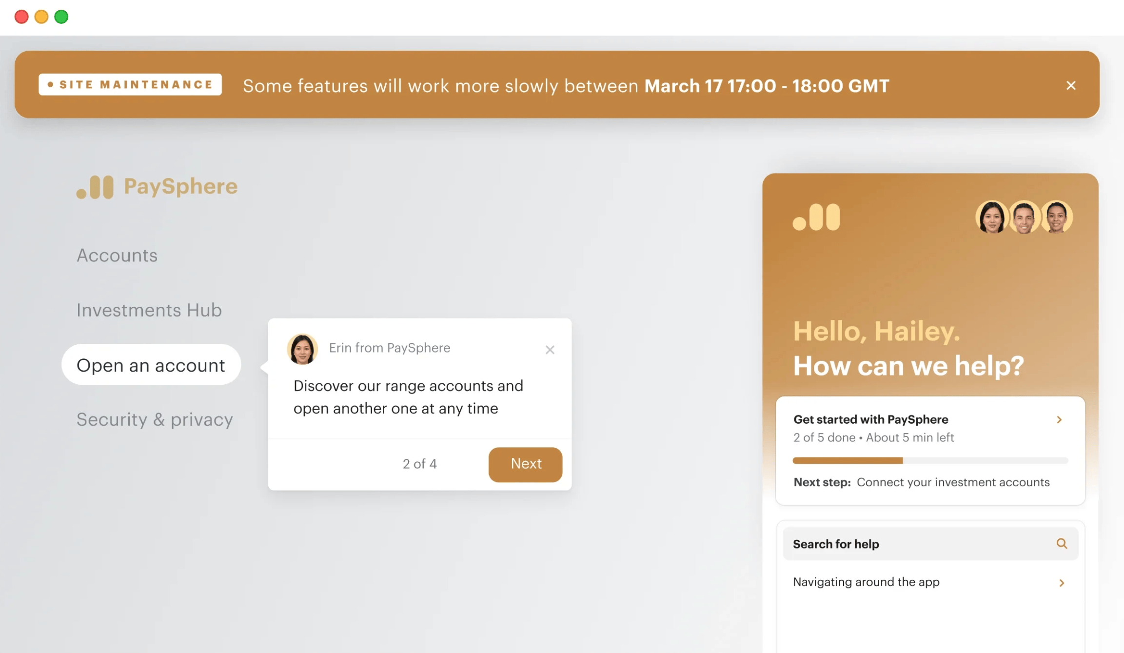Intercom's product tours.