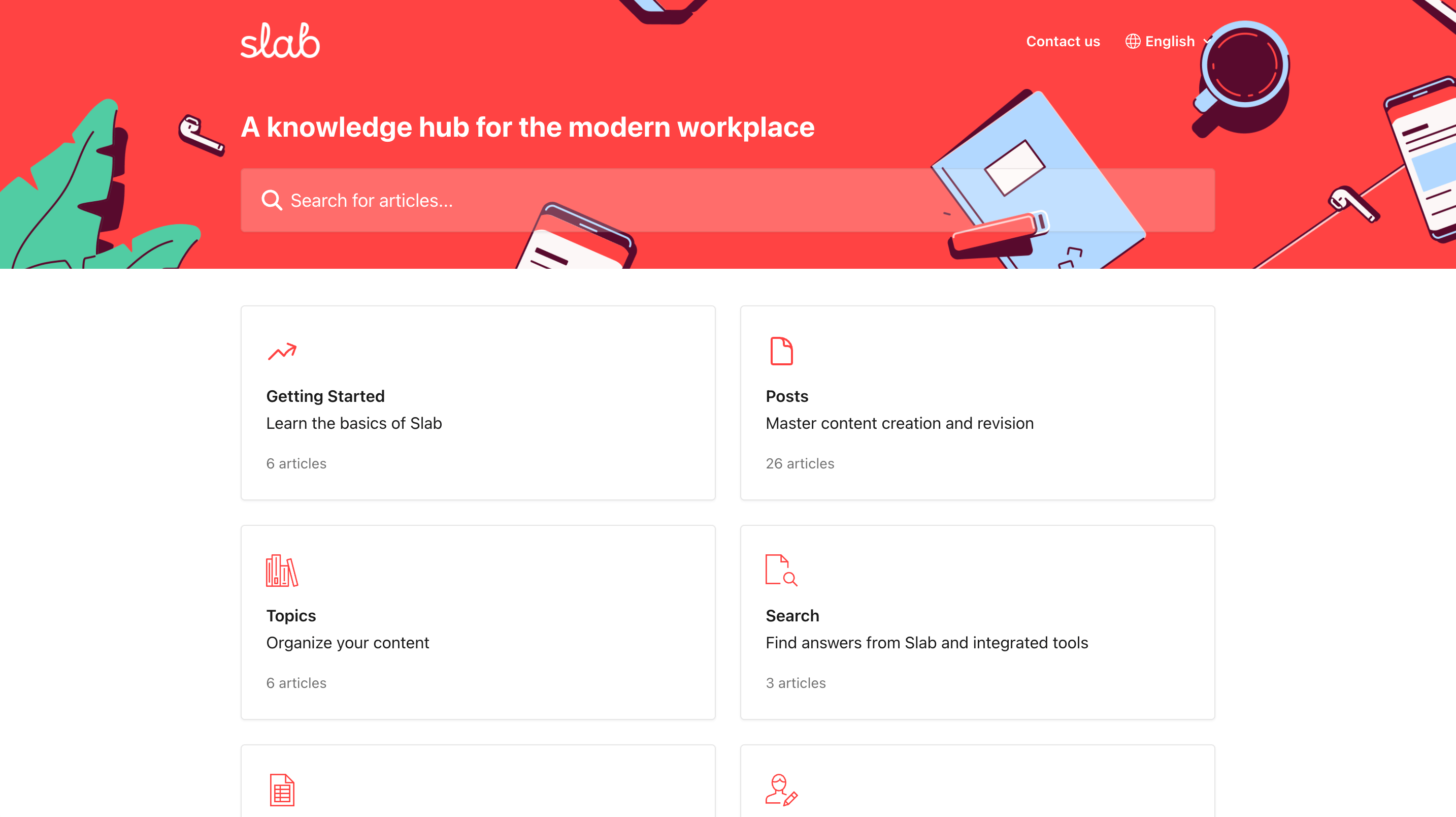 Slab's knowledge base.