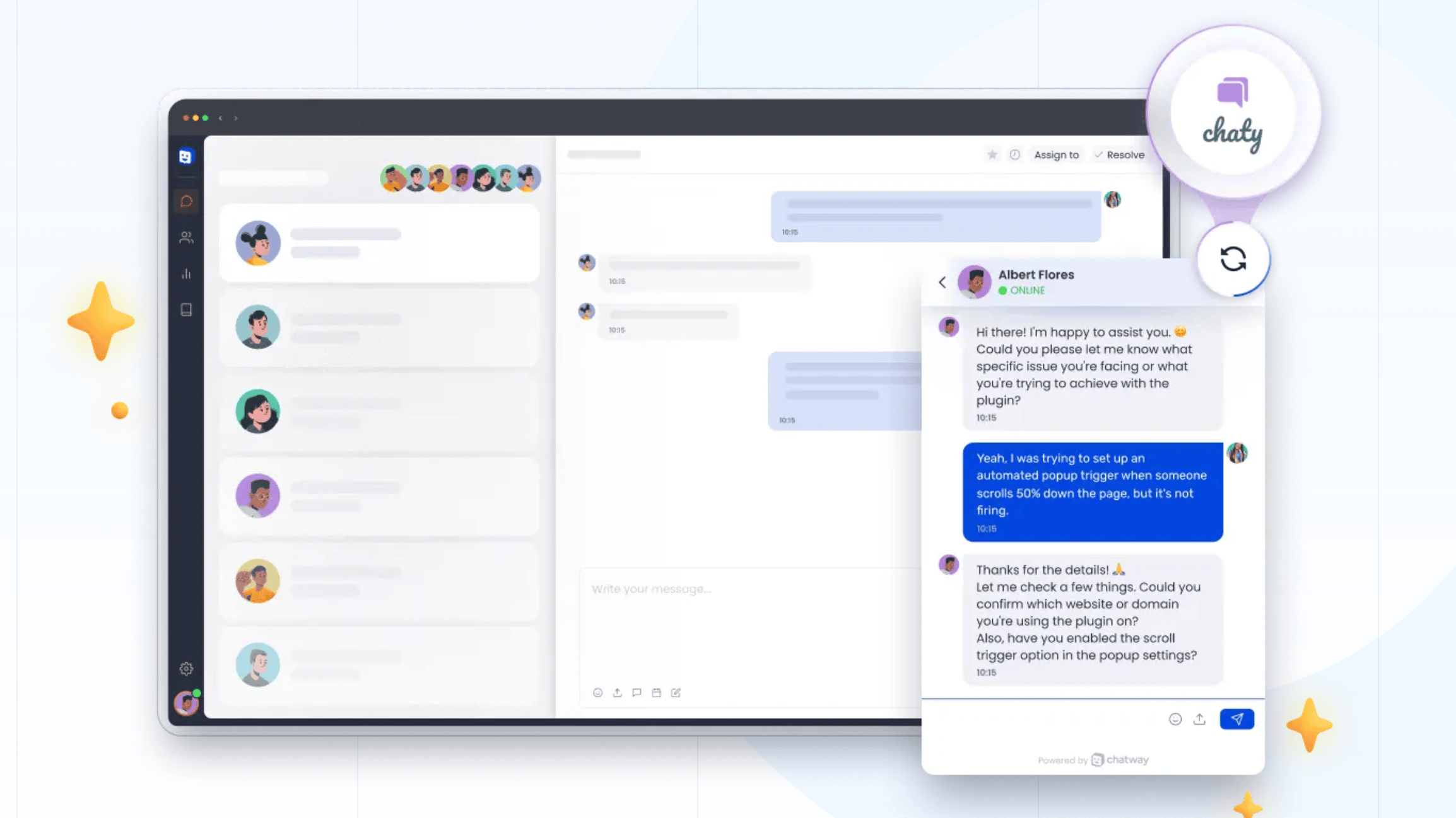 Chaty inbox & live chat.