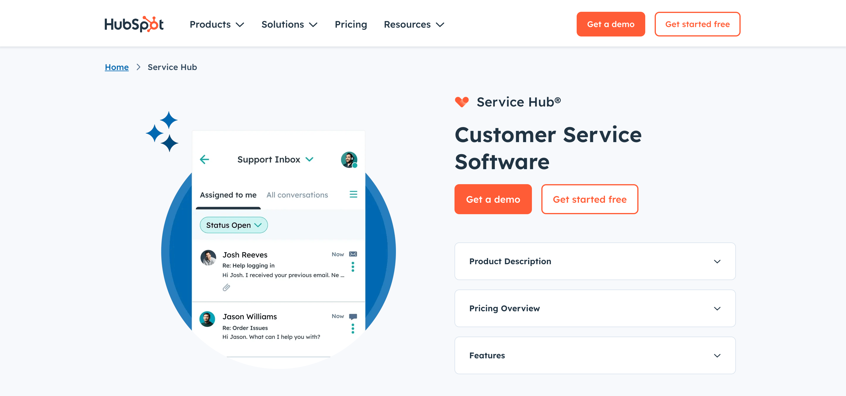 Hubspot service hub.