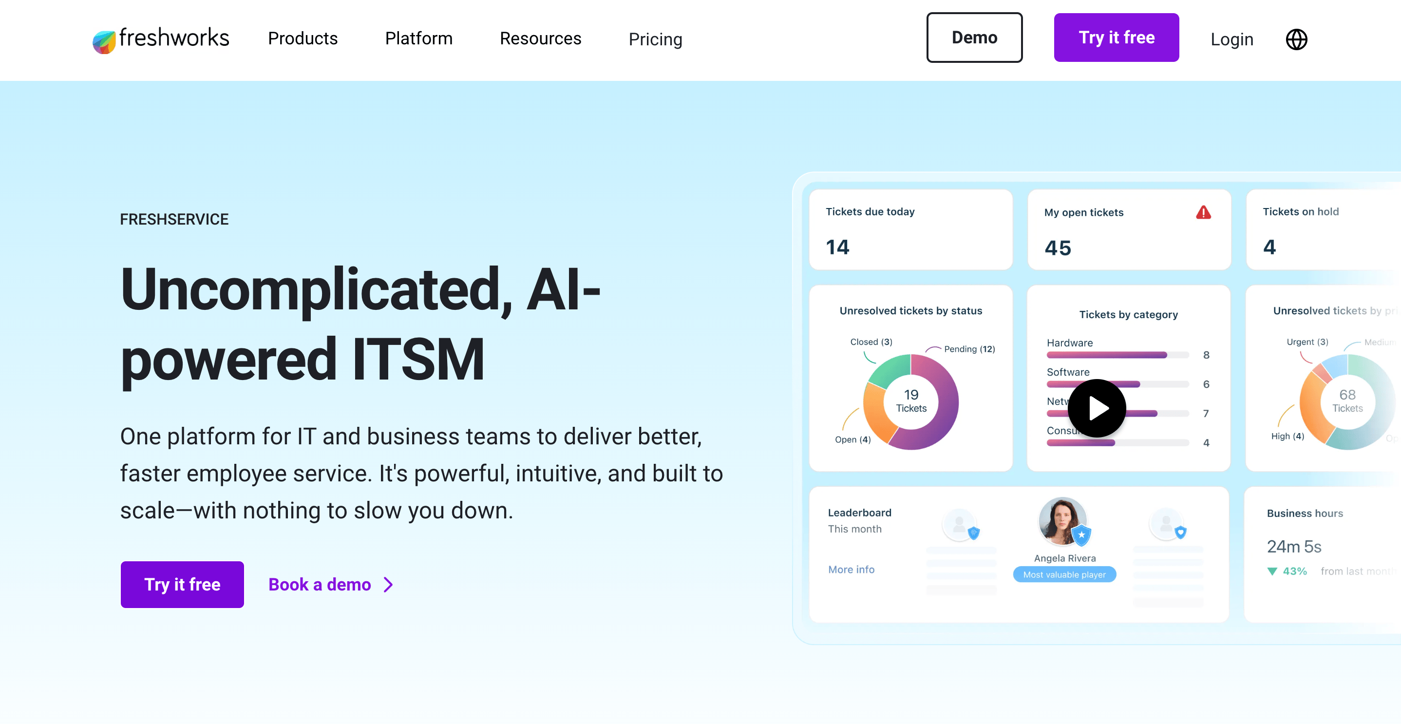 Freshservice website