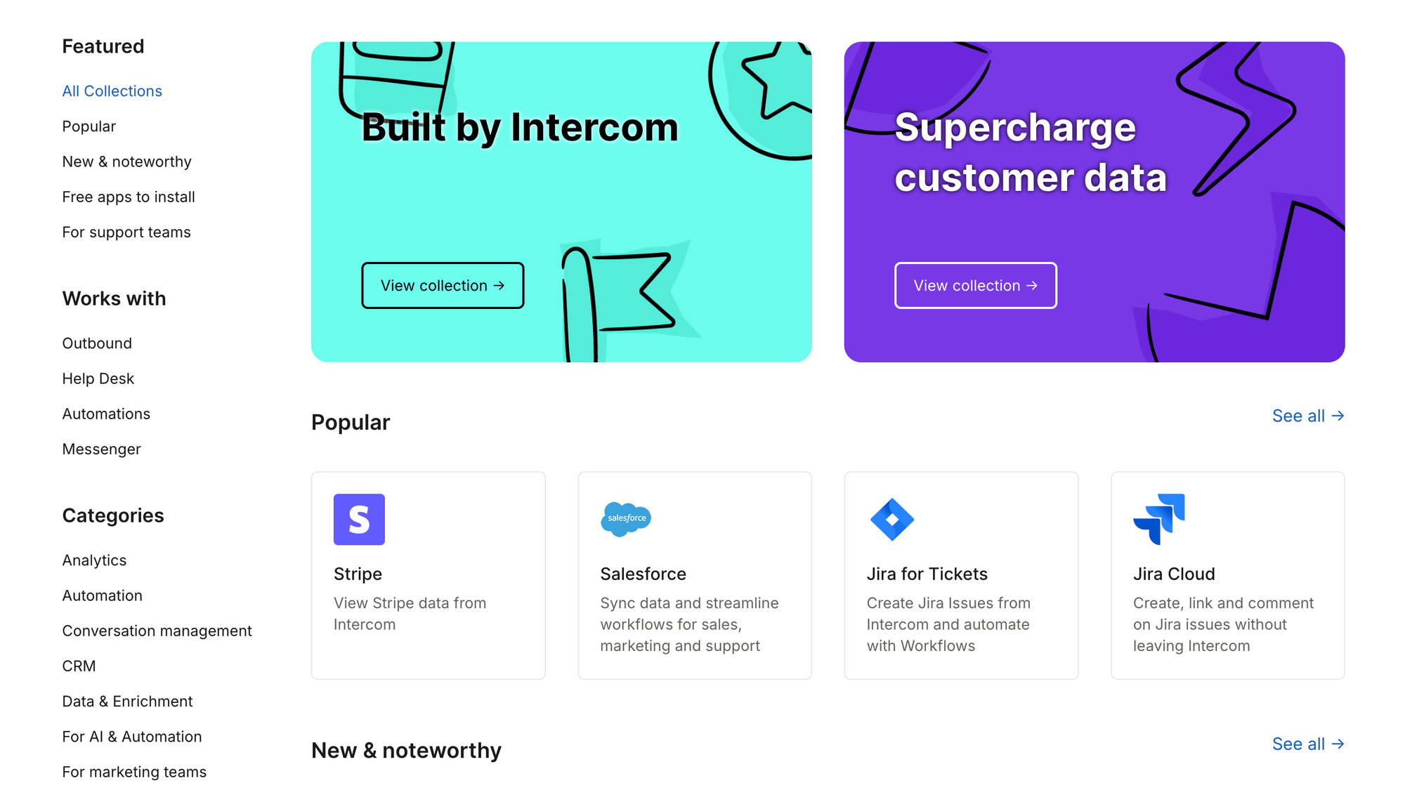 Intercom's integrations
