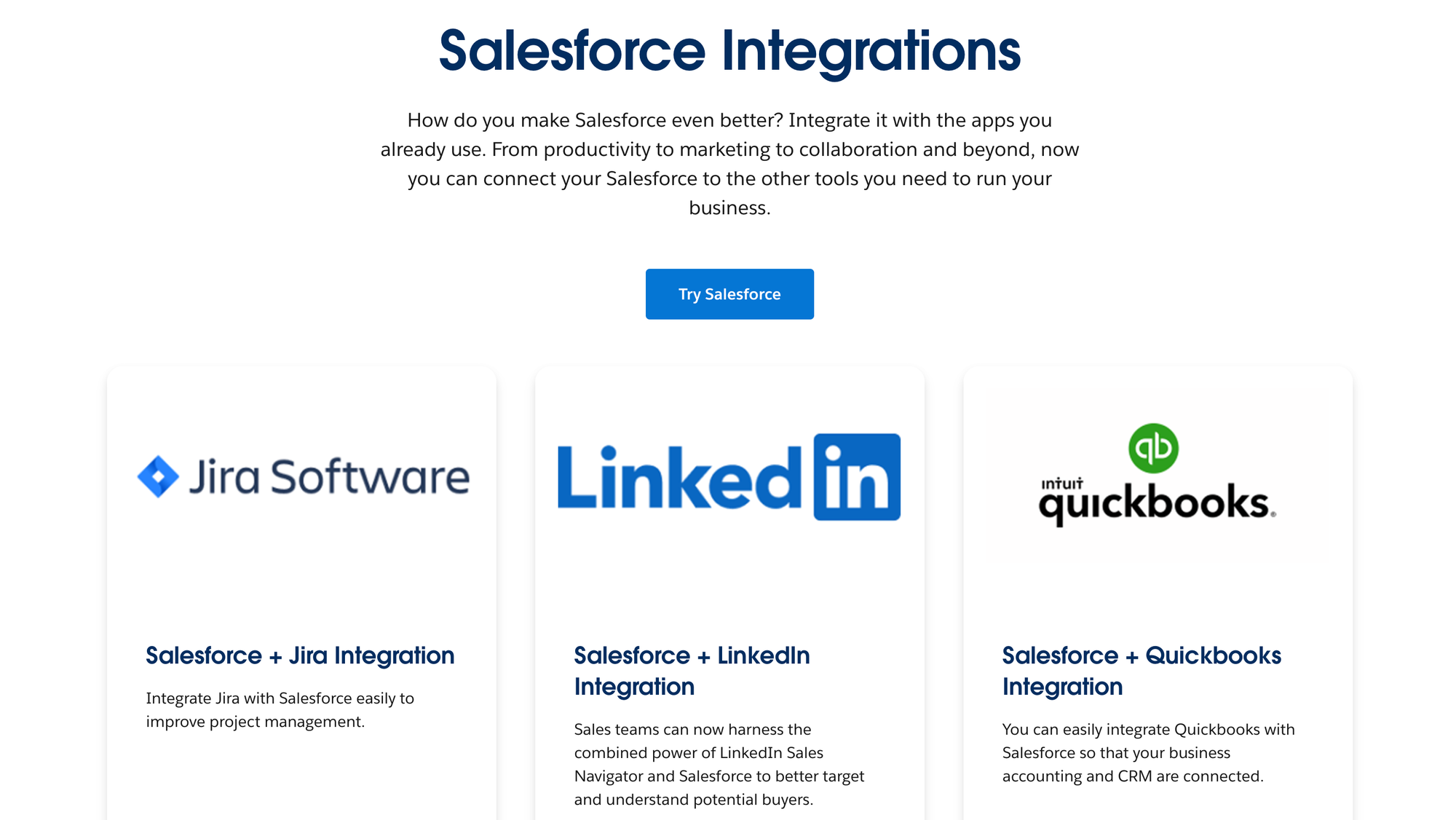 Salesforce integrations.