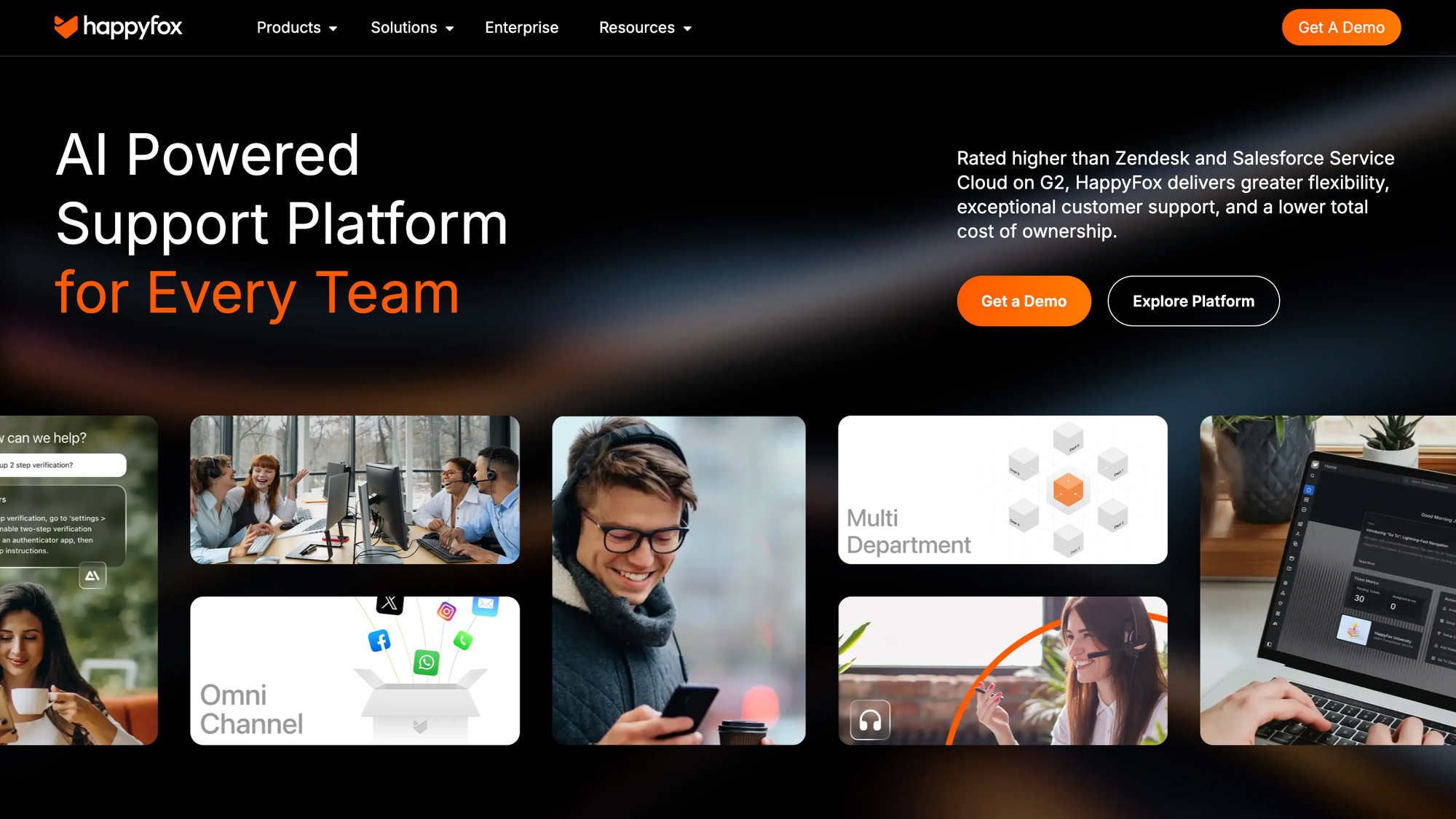 HappyFox support platform.