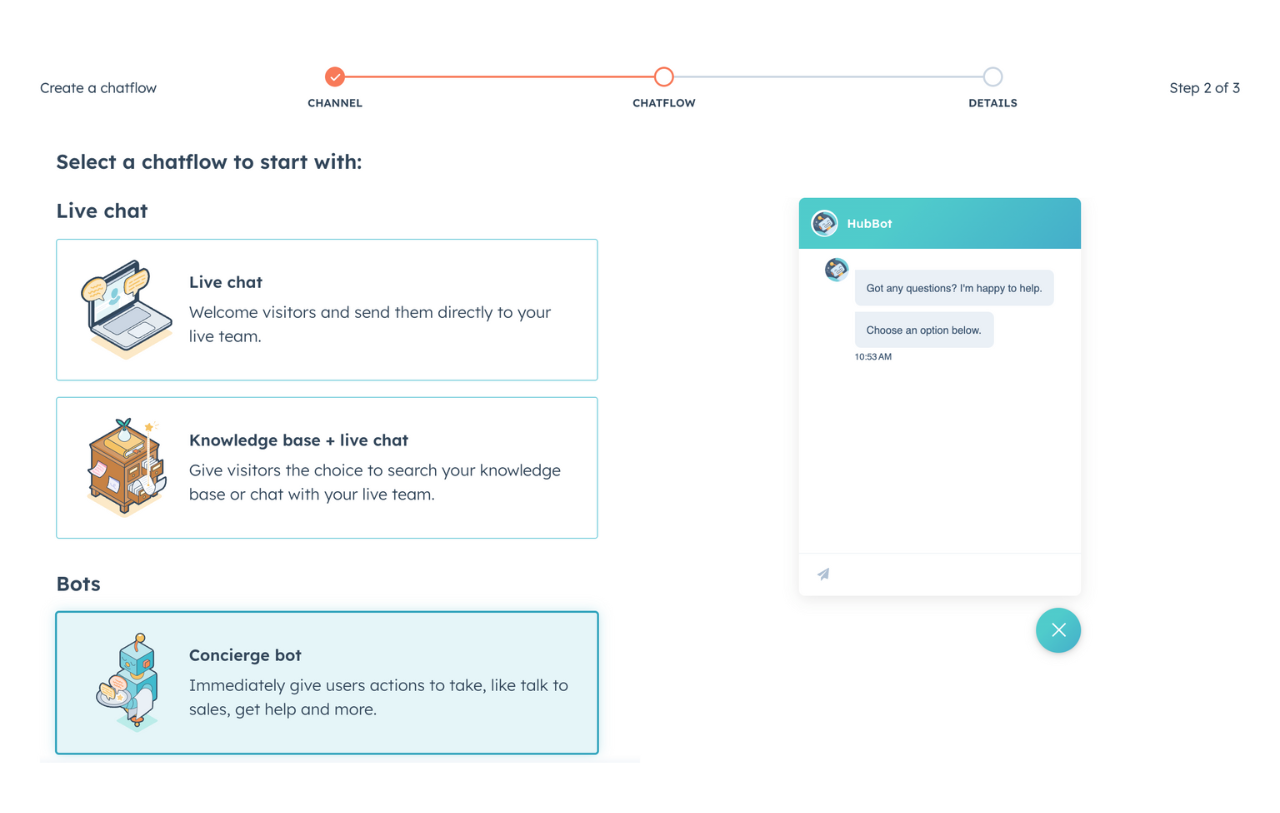 HubSpot AI chatbot.