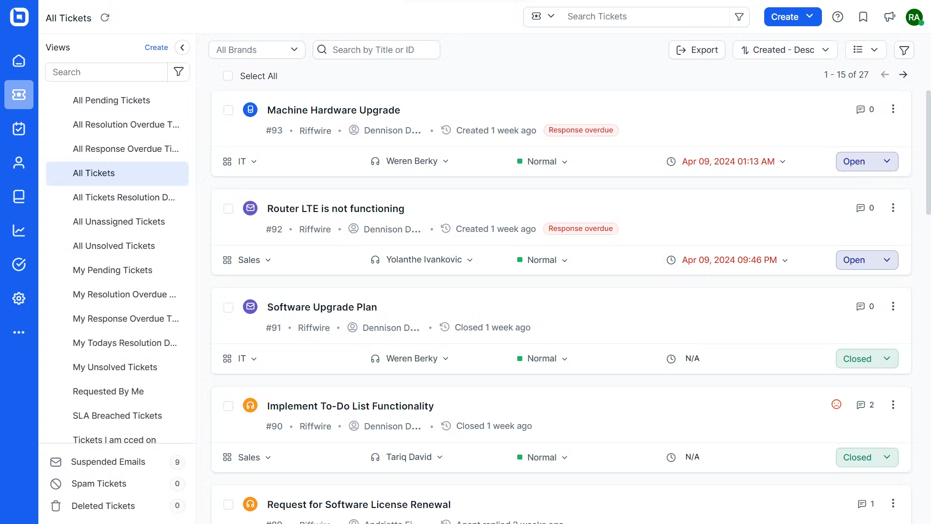 BoldDesk support inbox.