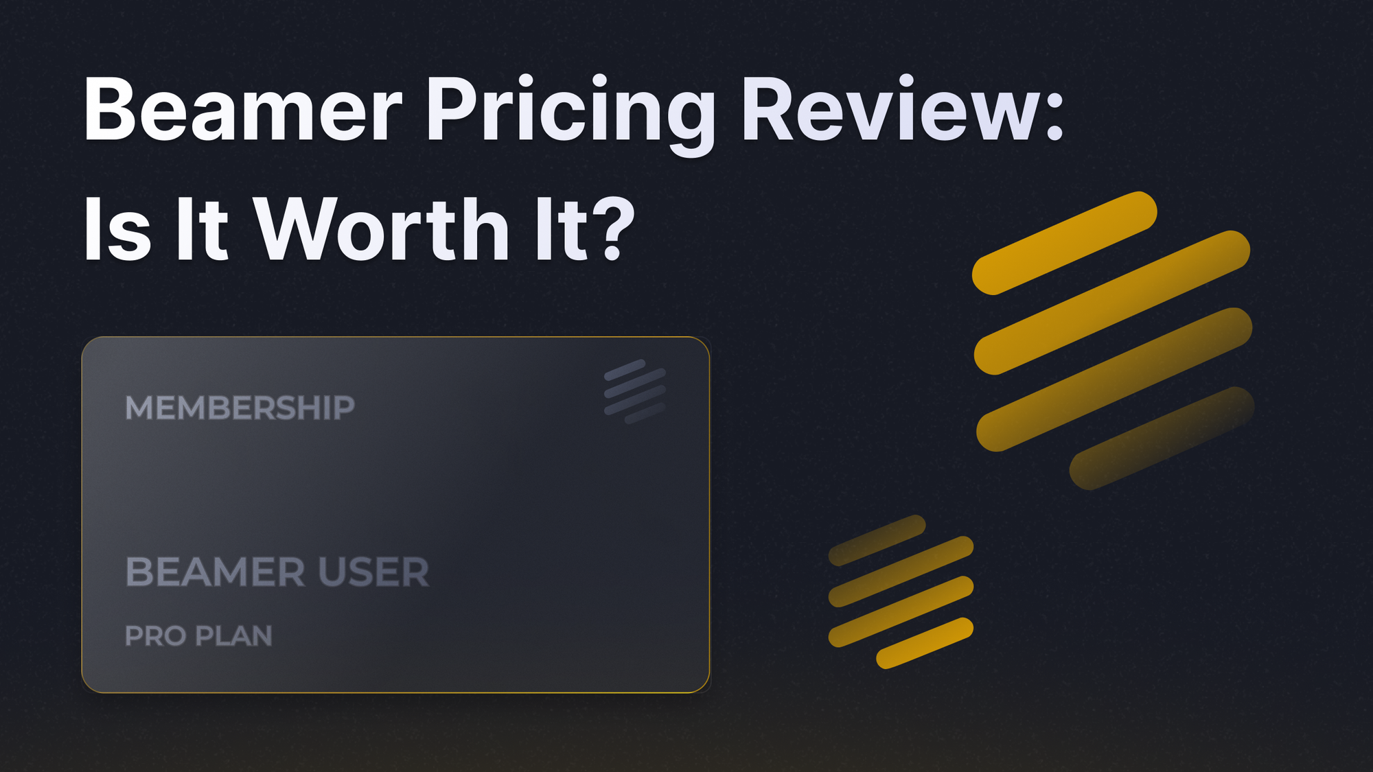 Beamer Pricing 2026 illustration