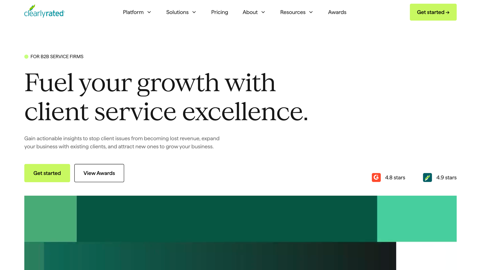 ClearlyRated website survey tool.