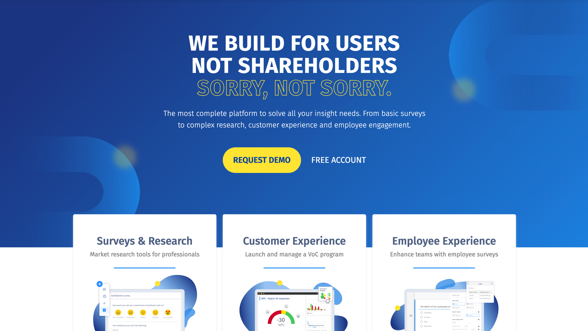 QuestionPro website.