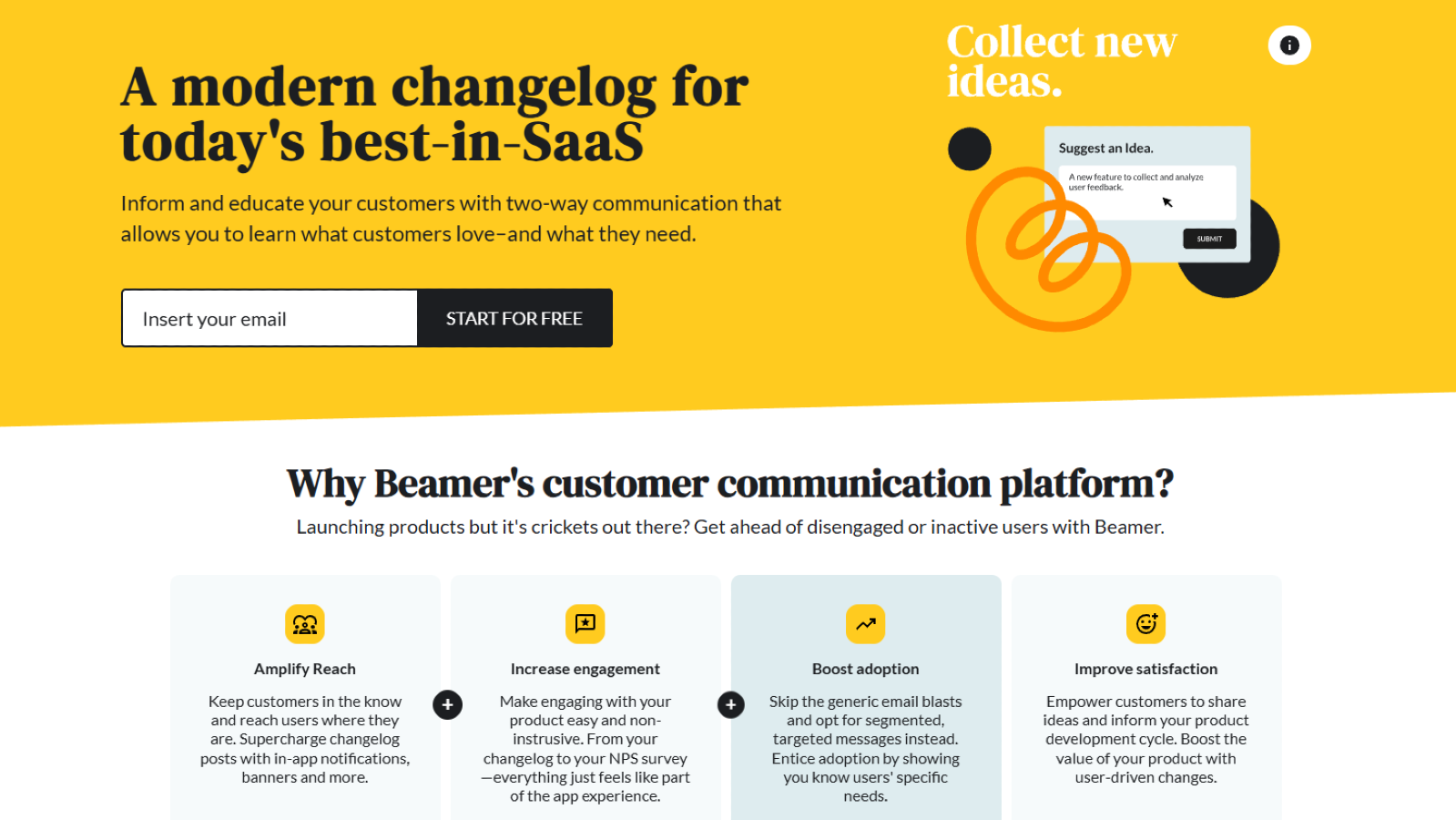 Beamer's landing page