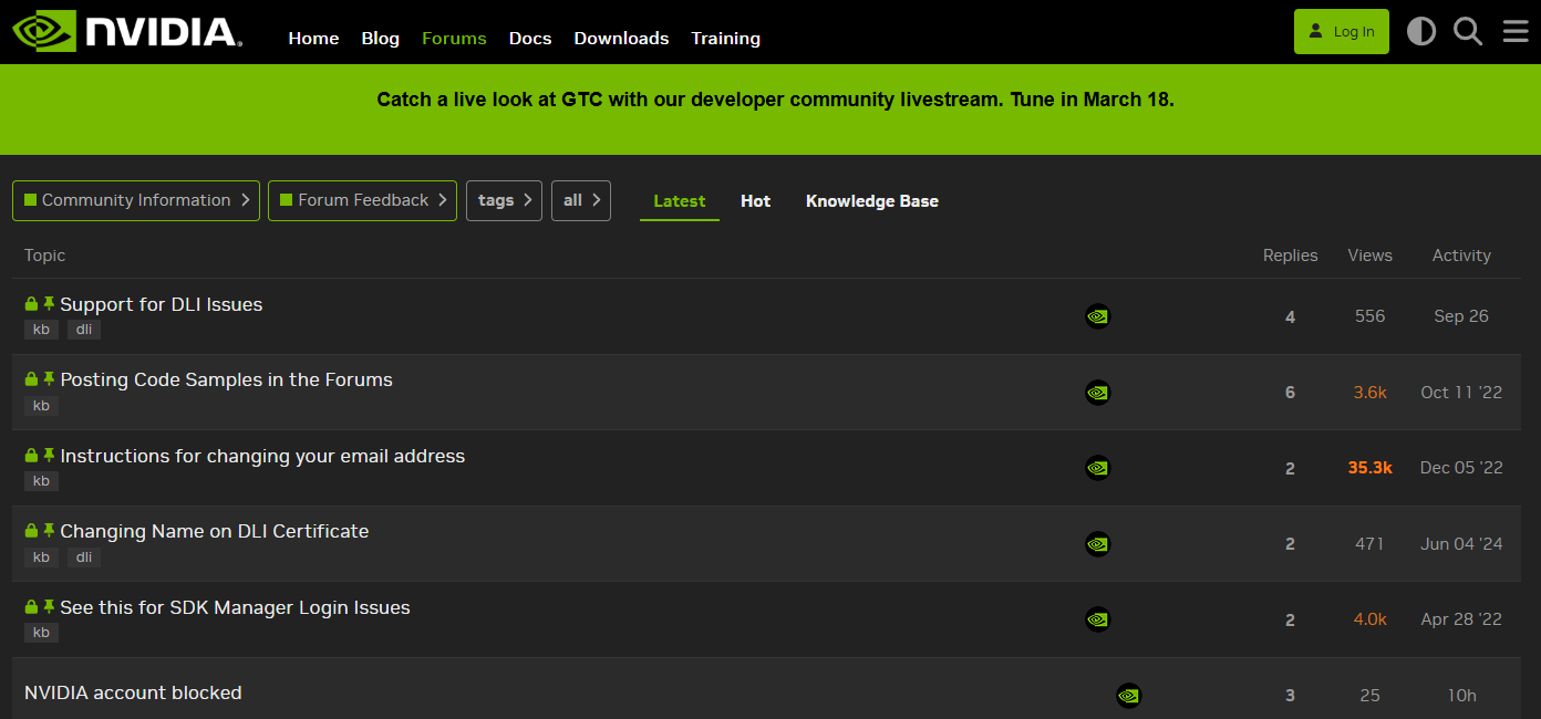 Discourse's community forum