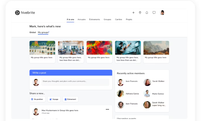 Hivebrite's community board