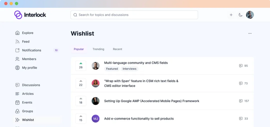 Bettermode's feedback board