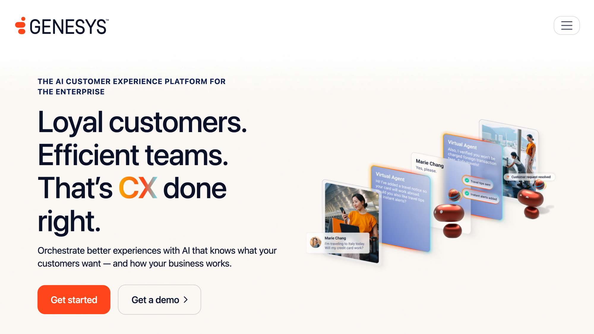 Genesys marketing page.