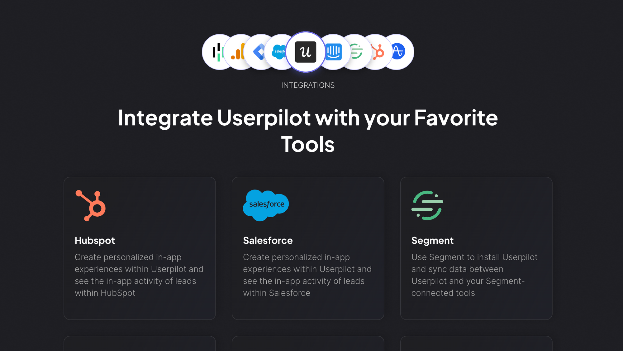 Userpilot integrations.
