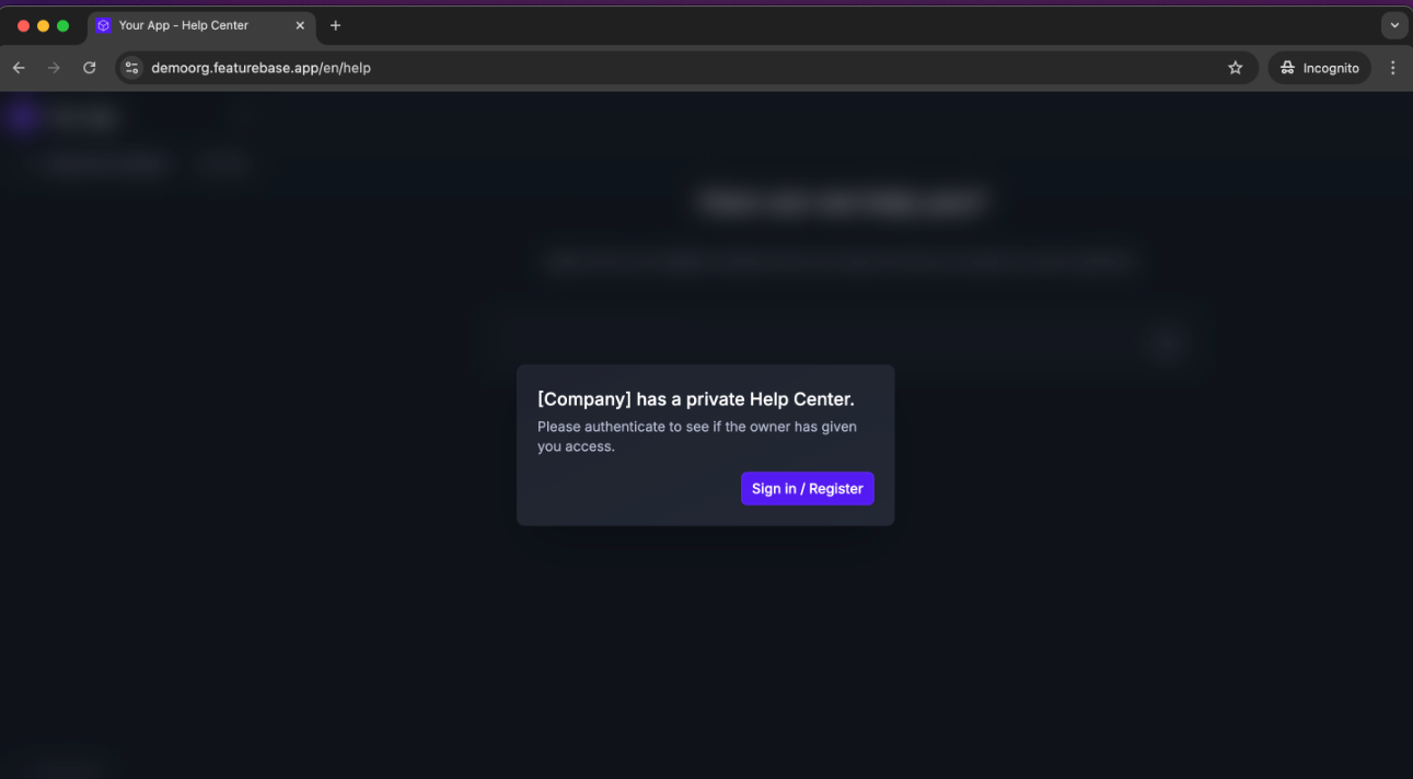 Privacy controls to hide sensitive or private company articles