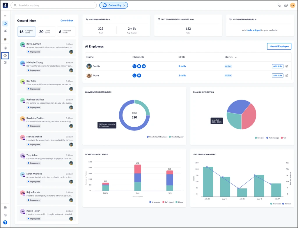 Nextiva general inbox