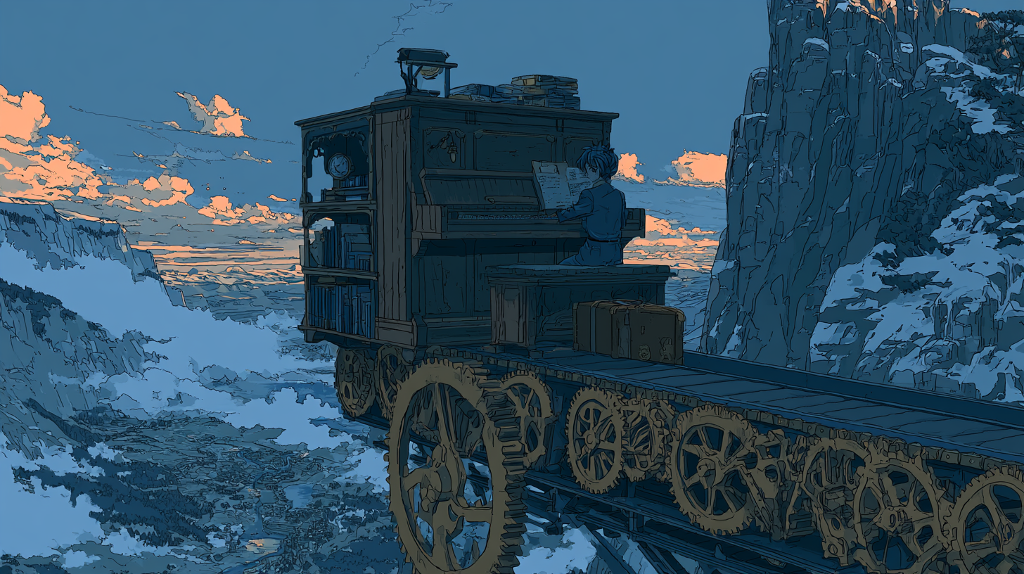 llustration of a tracked machine in a snowy mountain landscape used as the feature image for an AI customer support software article.