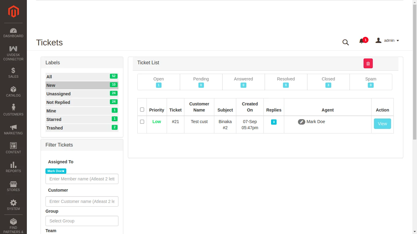 UVdesk ticketing system
