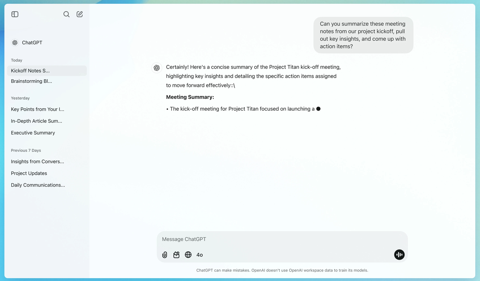 Alt text: ChatGPT answering a user’s question.