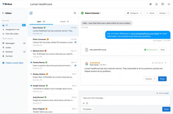 Birdeye's inbox