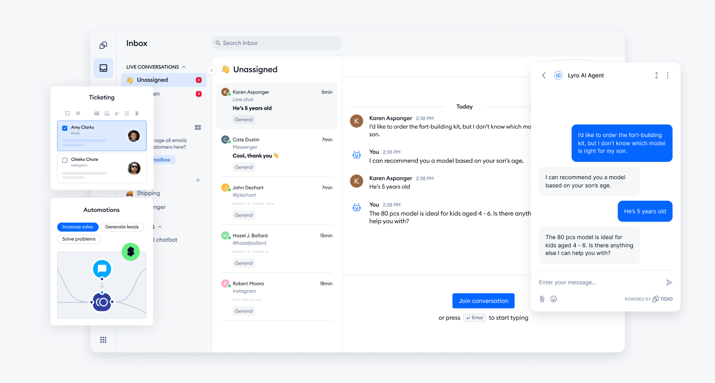 Tidio as an ai help desk