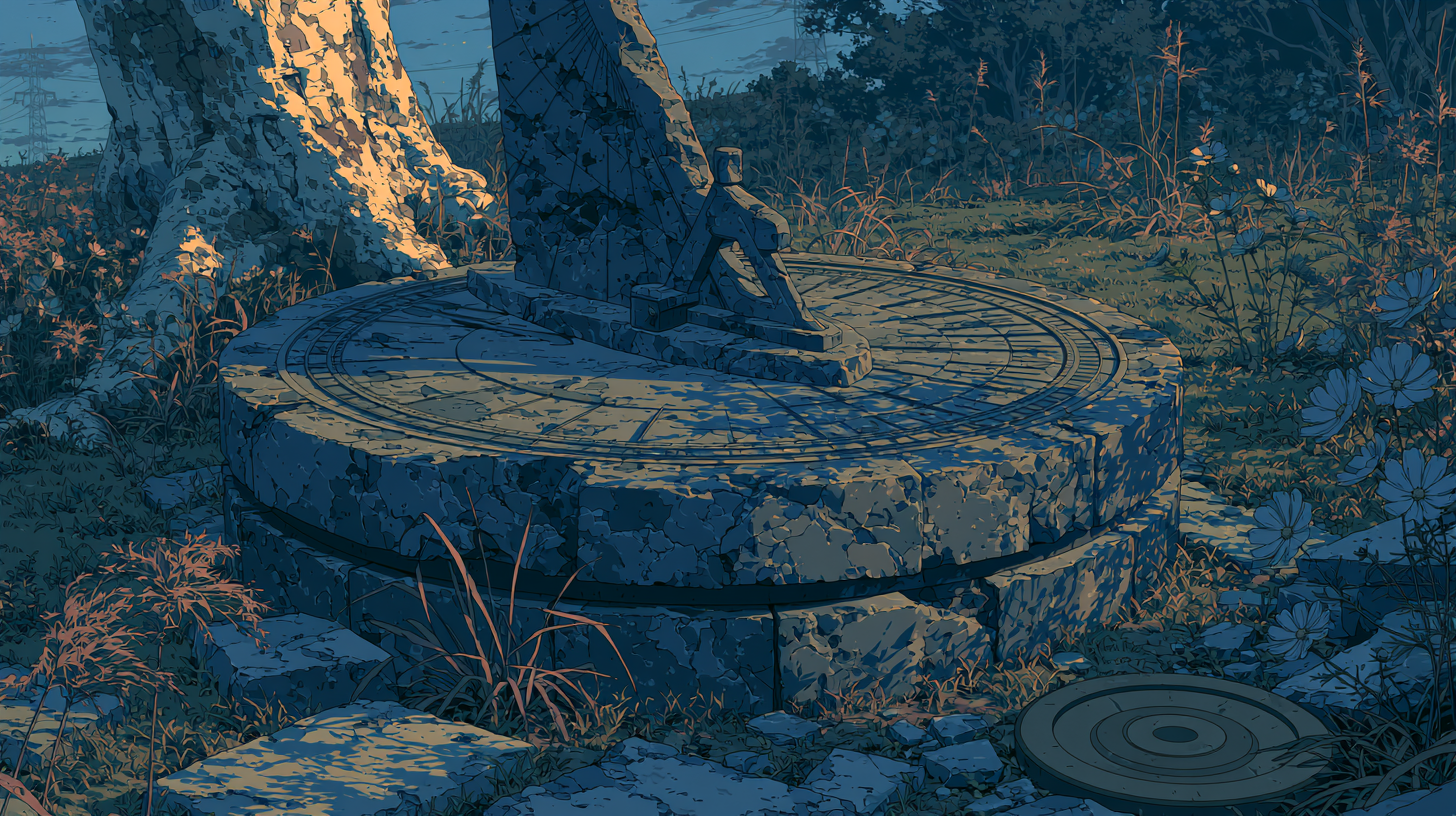 Ancient stone sundial in a forest, representing the time it takes to resolve an issue.