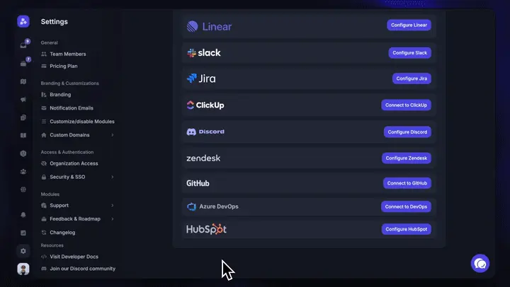 Data synchronization in Featurebase through connected integrations.