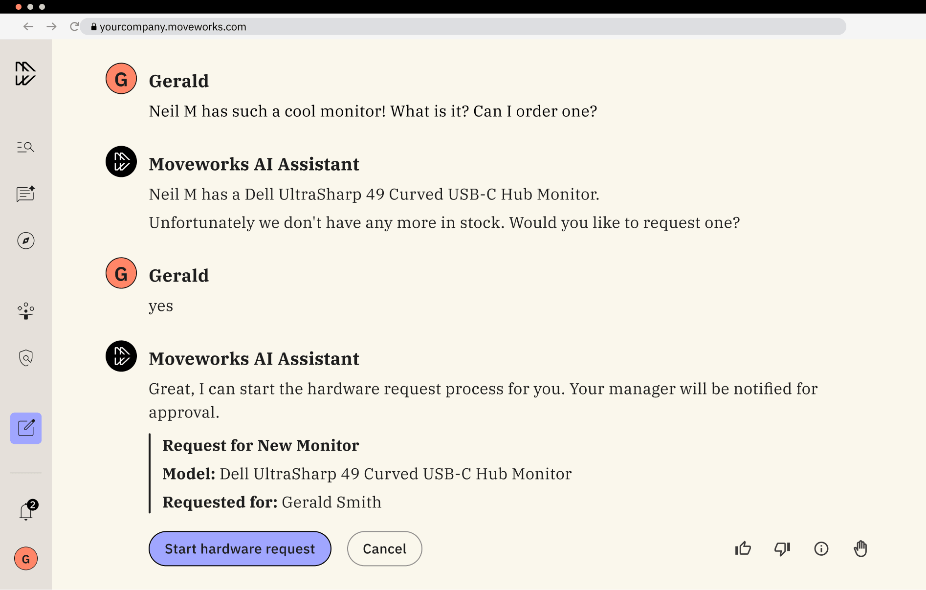 Moveworks AI chatbot