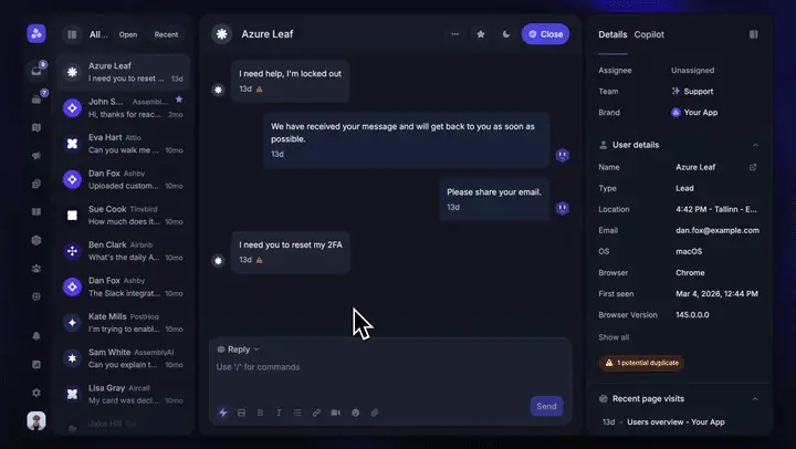 Featurebase integration settings for HubSpot and other connected apps.