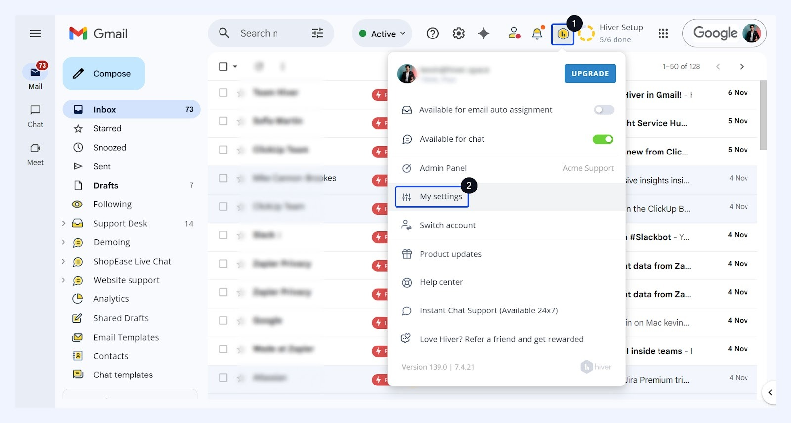 Hiver in Gmail