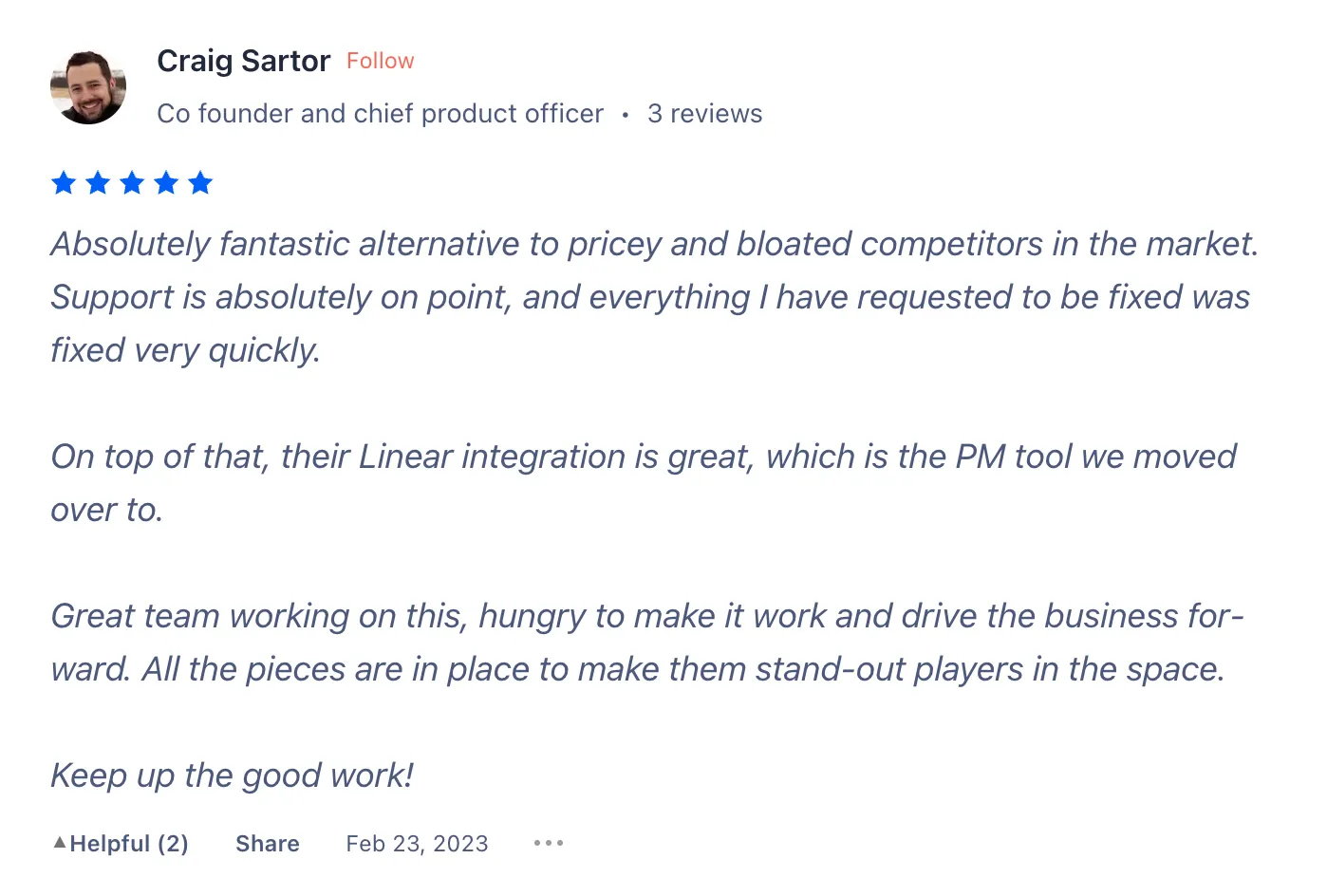 Producthunt review on Featurbease.