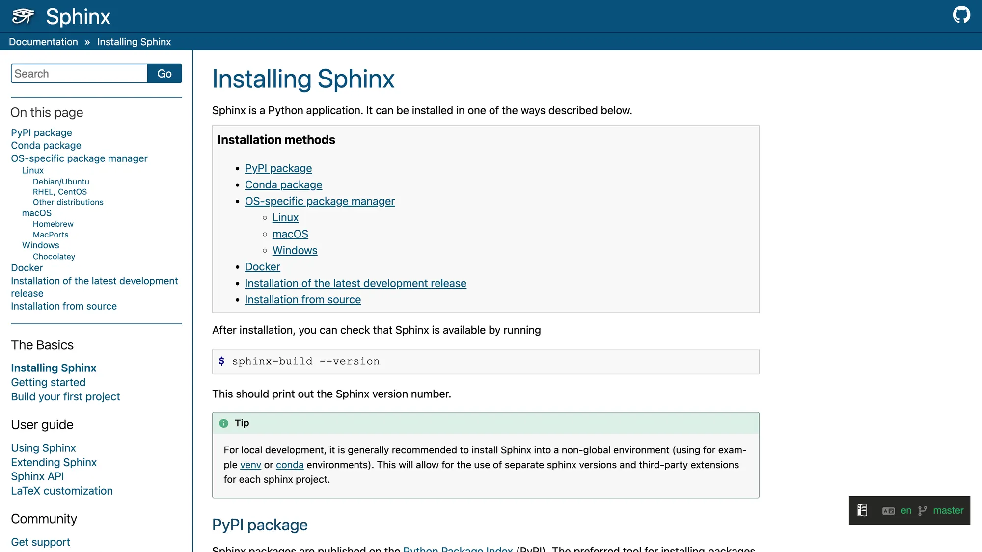 Sphinx static site generator even lets you generate static html files.