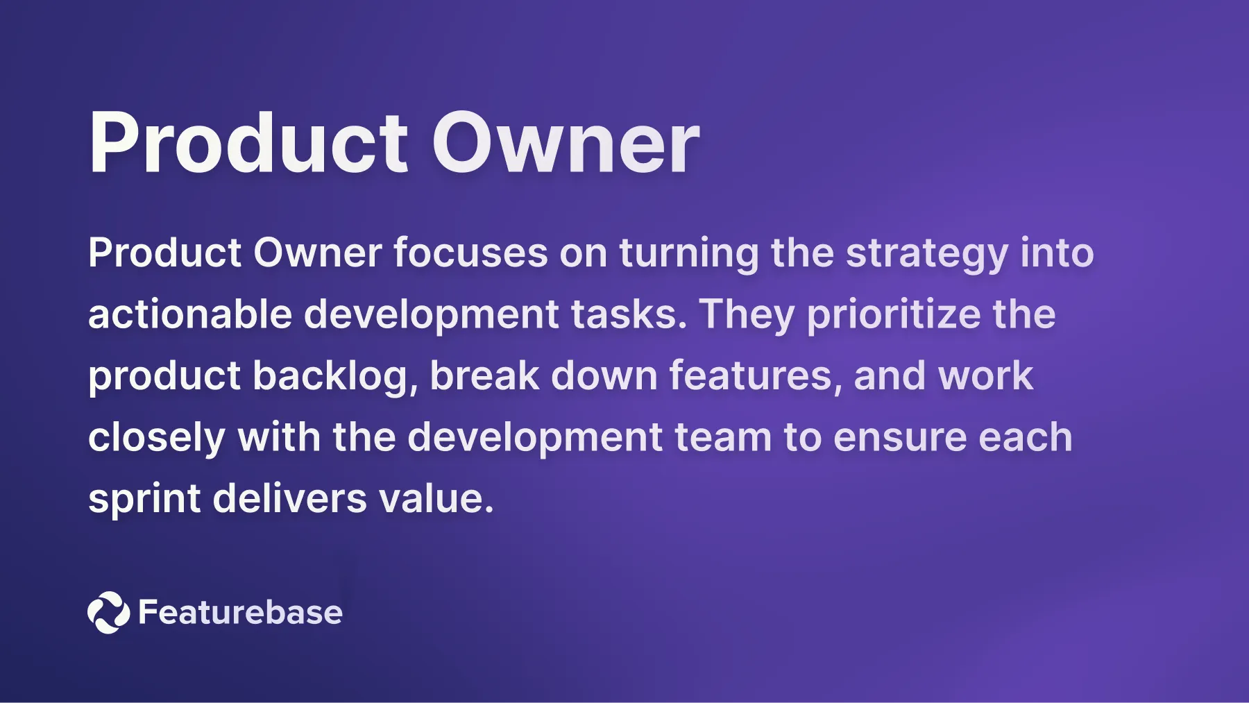 Product owner definition.