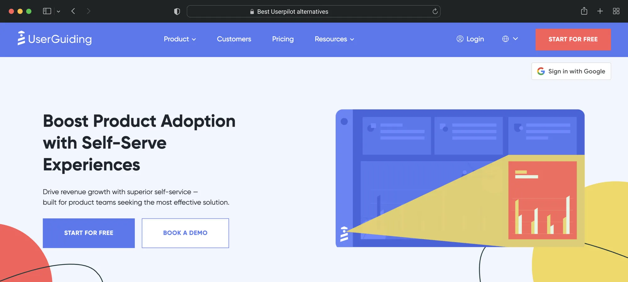 Userguiding as an Userpilot alternative.