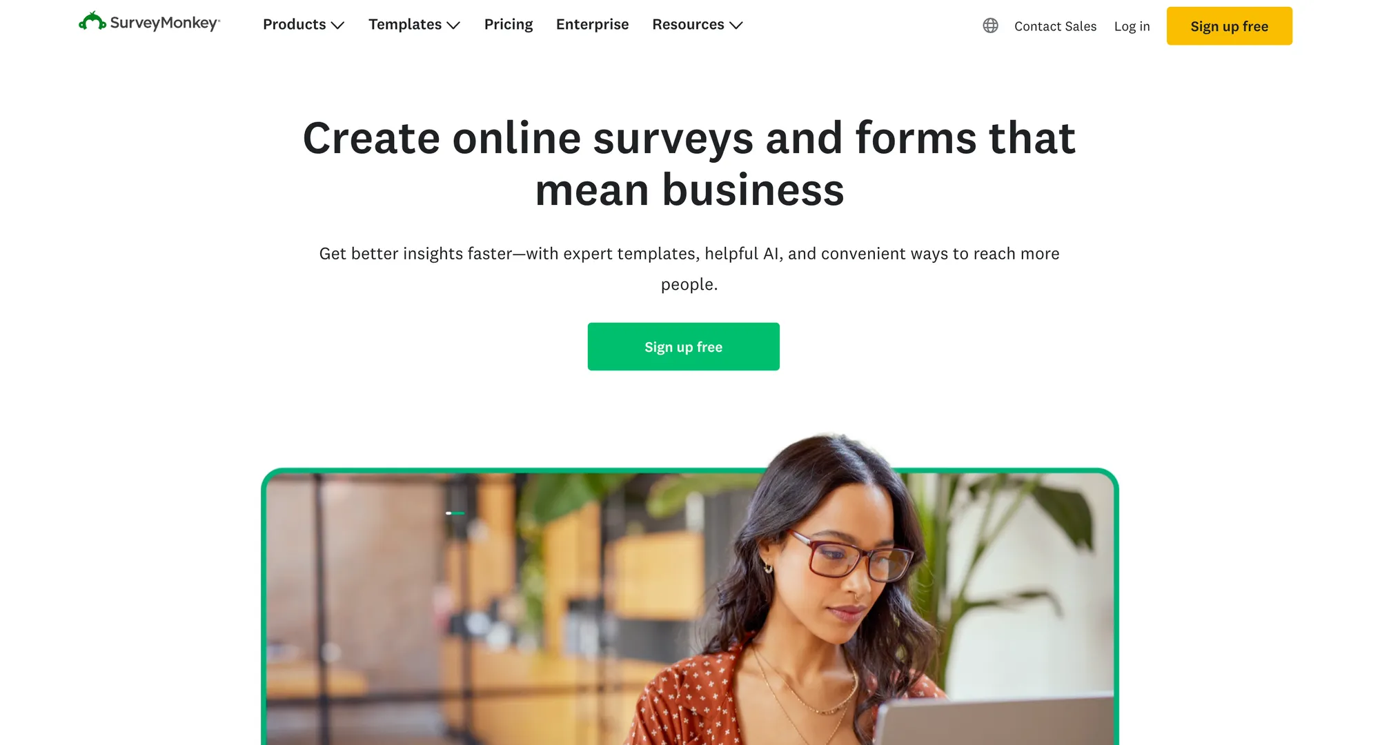 Website feedback tool: SurveyMonkey