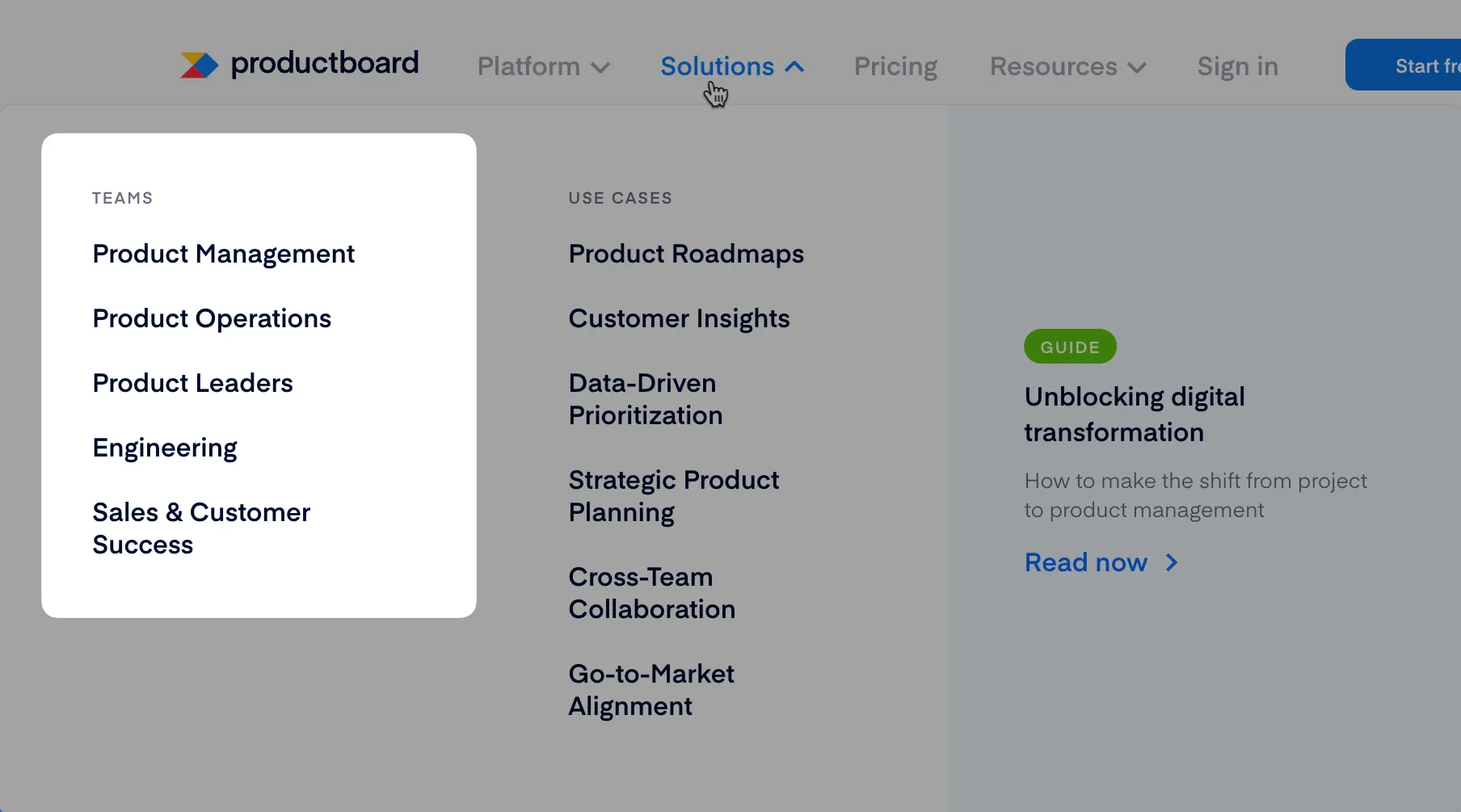 Teams that Productboard is meant for.