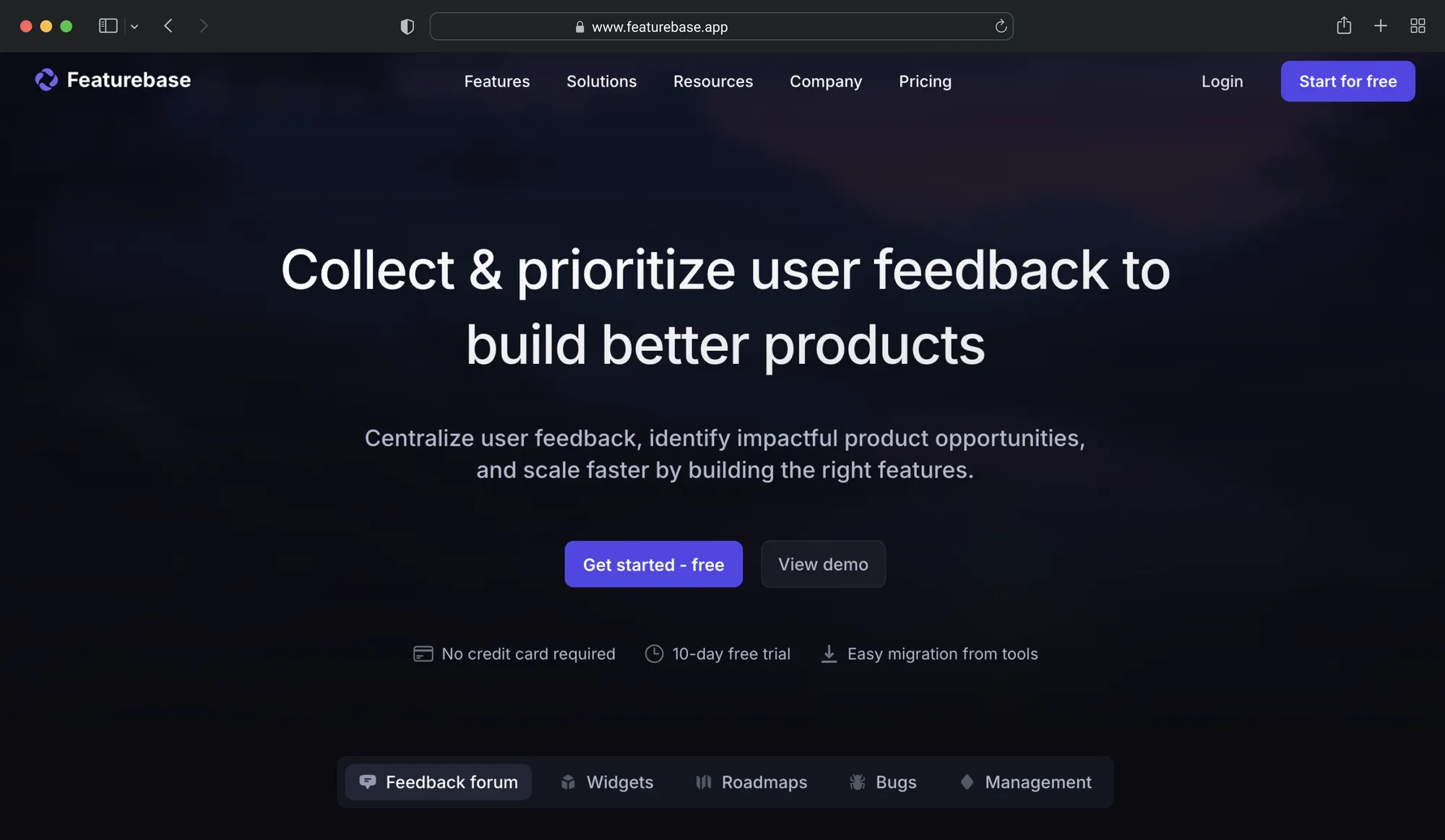 Featurebase is one of the best all-around VOC tools for capturing customer feedback.