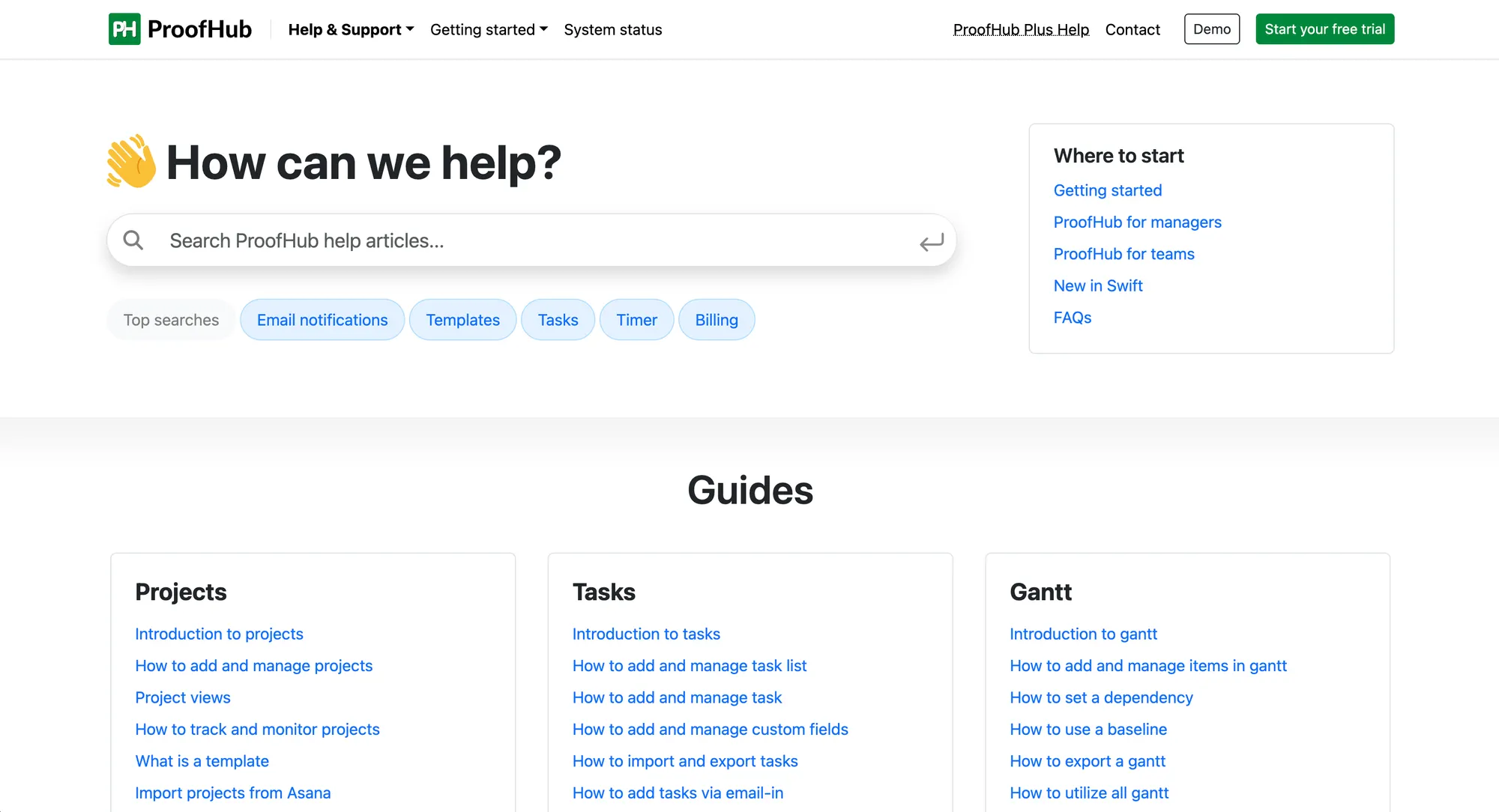 Proofhubs Help Center.